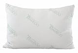 Bamboo Pillow with Natural Latex Foam - Poly Fill Blend – All Natural Hypoallergenic Pillow – Healthy, Eco Friendly Down Alternative and Memory Foam Alternative – 100% Best Sleep Ever Guarantee