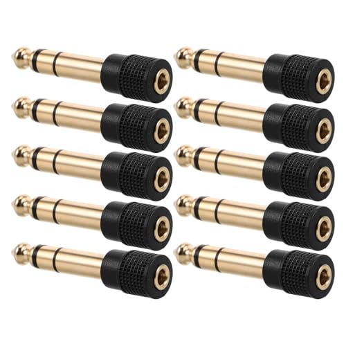 Adaptador de jack de audio con conector estéreo compatible para amplificador y guitarra