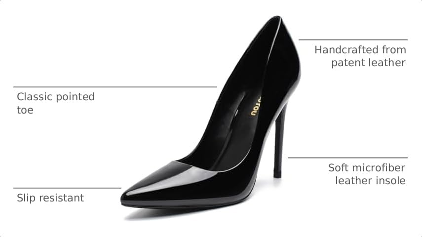Image of Unisex High Heels for Men and Women 4.7 Inch Stiletto Heels | Pointed Toe Pumps Sexy Dress Party Shoes