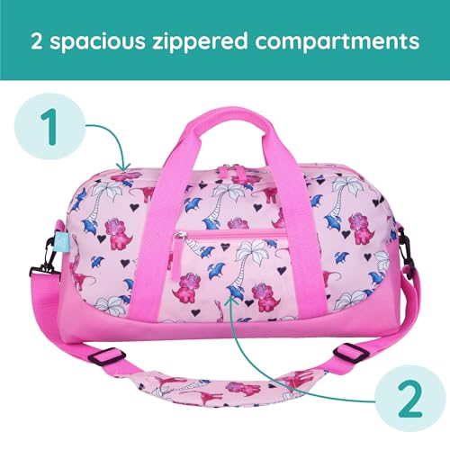 Image of Pink Dino Overnighter Duffel Bag