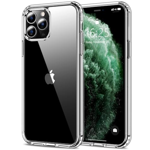 HOOMIL Case for iPhone 11 Pro Max 6.5-Inch Anti-Yellowing Drop Protection Anti-Scratch Transparent Hard Back Phone Cover - Crystal Clear