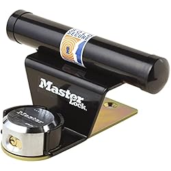 Candados De Suelo Para Persianas Master Lock 1488EURDAT Protector para puerta de garaje vertical con cerradura con llave, negro