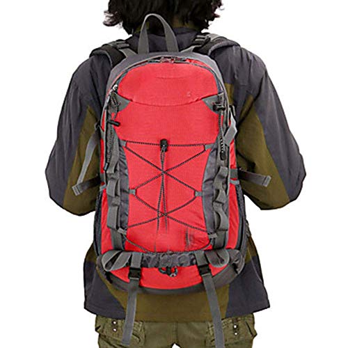 Sac à Dos extérieur Randonnée Sac à Dos 40 L - Étanche imperméable Respirable Camping extérieur/Randonnée de randonnée Nylon Orange Rouge Jaune (Couleur: Jaune) zhengzilu (Color : Red) Cover