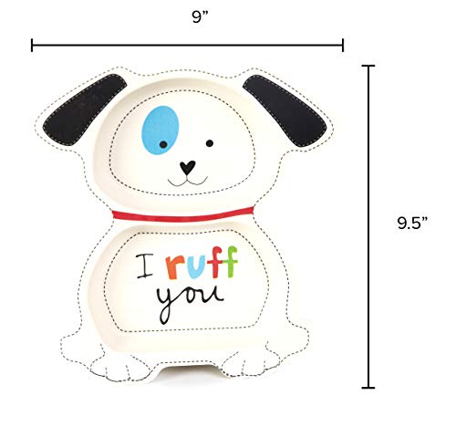 image for Bamboozle Tiny Footprint Kids Bamboo Dinnerware Set, Plate, Cup, Bowl 