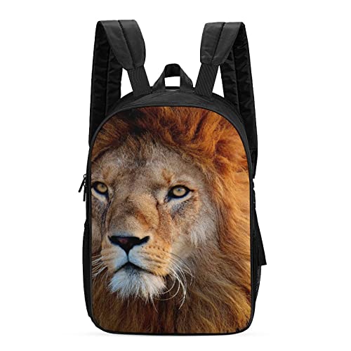Mochila casual de león con relieve 3D y tirantes acolchados