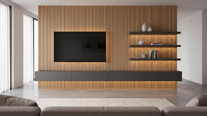 Image of DRONTER 3D Self-Adhesive Brick Wallpaper - PE Foam Wall Panels for Home, Bedroom, Living Room, and Cafe Decor | Easy Peel & Stick DIY Wall Stickers (Wooden)