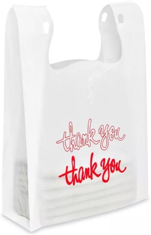 Leopard Print Shopping Bags with T-Shirt Handles – Plastic Animal Retail Bags for Boutiques, Apparel Stores, Salons, Gift Shops, Craft Fairs .48 Mil HDPE Disposable 11.5 x 6 x 21 in - 100 Pack