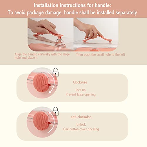 Osteed Craft Storage Organizer, Plastic Sewing Box Portable With Handle, Knob & Grid Tray For Art & Sewing Supply, Cosmetic And Medicine, White #TOP3