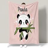 Kuscheldecke Flauschig Decke Fleecedecke - Panda Bambus - Kuscheldecke Flauschige für Gemütlichkei, 100x130cm Panda Bambus Decke, Weich und Warm, Leicht zu pflegene Flauschige Decke