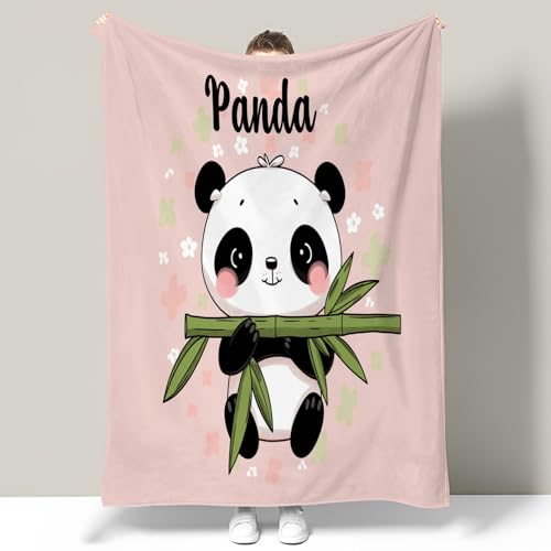 Kuscheldecke Flauschig Decke Fleecedecke - Panda Bambus - Kuscheldecke Flauschige für Gemütlichkei, 100x130cm Panda Bambus Decke, Weich und Warm, Leicht zu pflegene Flauschige Decke