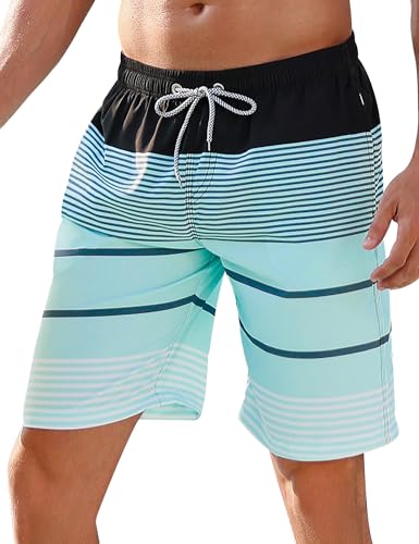 Image of BOJIN Mens Swim Trunks 9 inch Quick Dry Stretch Swim Shorts Mesh Lining Bathing Suits Swimwear Beach Shorts with Pockets