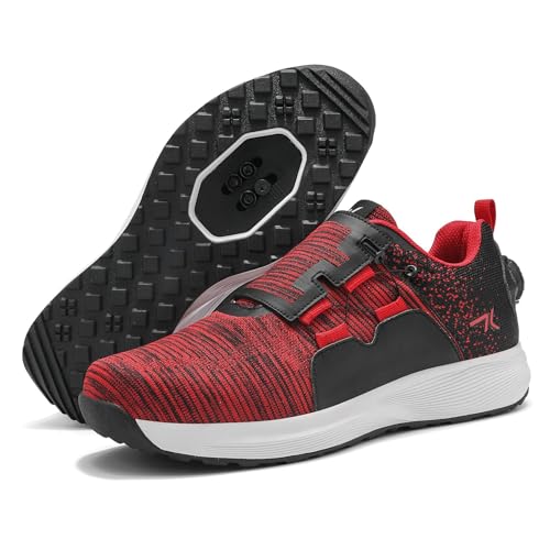 [LPNCBGY] MTB�V���[�Y SPD�Ή� �T�C�N�����O�V���[�Y �����Y �r���f�B���O�V���[�Y �ʋ� ���s�\ �X�s���o�C�N �C �ʋC�� �_�C������ ���]�ԌC (25.0 cm,D) [���s�A���i]