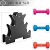 Philosophy Gym Neoprene Dumbbell Hand Weights, Set of 6 with Stand