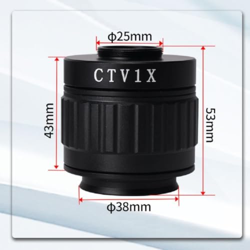 Convertidor ocular C-Mount 38mm y adaptador de microscopio científico 1X 2