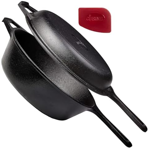 Cuisinel Cast Iron Skillet with Lid Cover