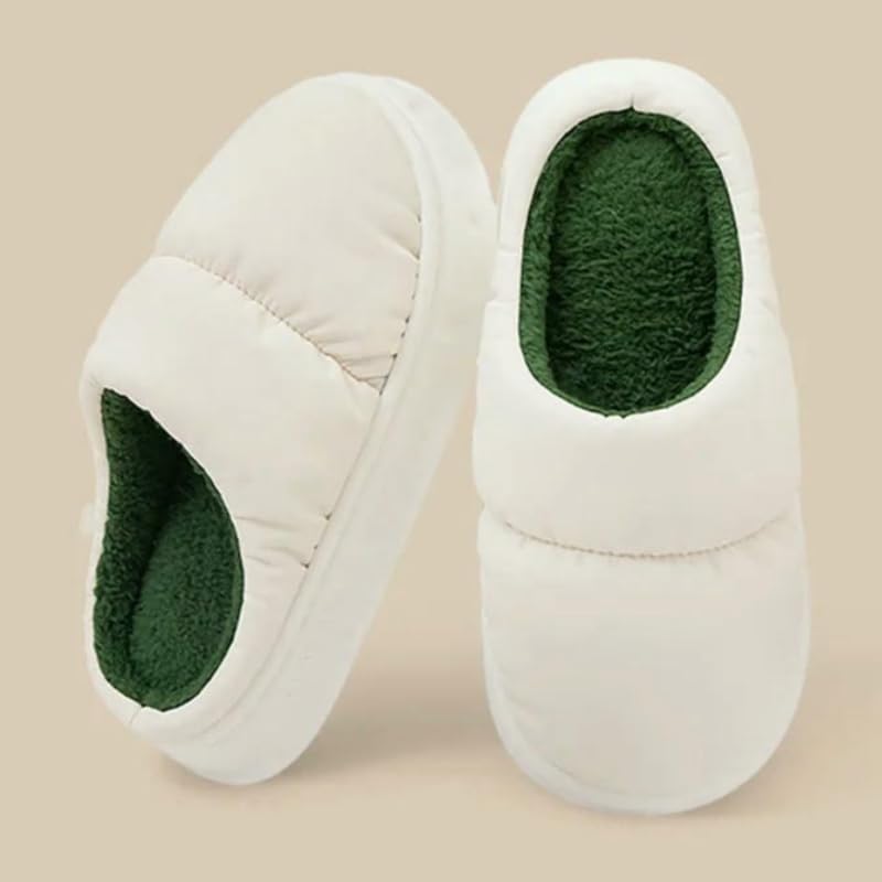 Slippers Waterproof Cotton Slippers For Women Winter Indoor Home Non-Slip Warm Plush Cotton Shoes4