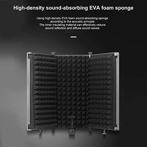 Proteção de som, protetor de isolamento de som ajustável de alta densidade dobrável, para estúdio de