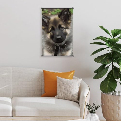 Poster chiot berger allemand en toile durable décoration murale luxe