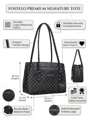 Image of Fostelo Women's Felisa Satchel Tote Handbag for Women | Ladies Purse | Stylish Shoulder Bag | Gift For Women