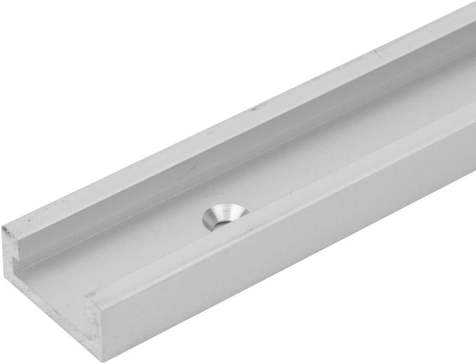 Aluminum Alloy Miter Track Jig Non Porous Slide Fixture Woodworking Tool for Shop Built Tables (0.8m chute, with stainless steel screws, extra)