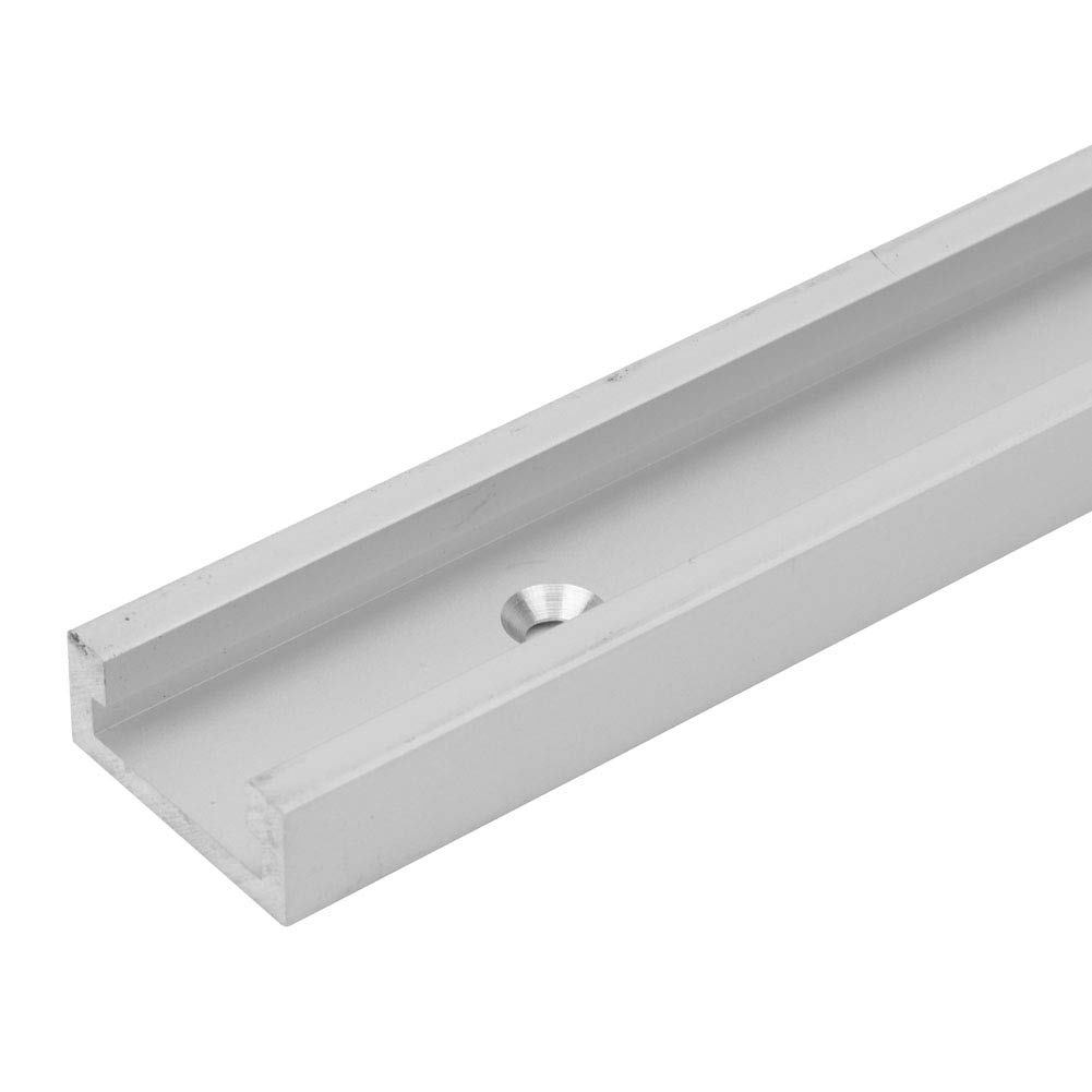 Lastra in lega di alluminio con scanalatura a T per , non porosa, strumento per la lavorazione del legno (scivolo da 1 metro con viti in acciaio inox extra)