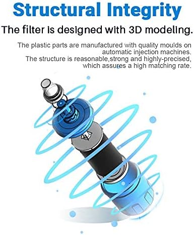 Miniatura 5 de Filtro de agua de repuesto UKF8001, filtro Whirlpool 4, Everydrop EDR4RXD1, FMM-2, Maytag UKF8001AXX-200, 9084, 4396395, MPF15090, WF-UKF8001,