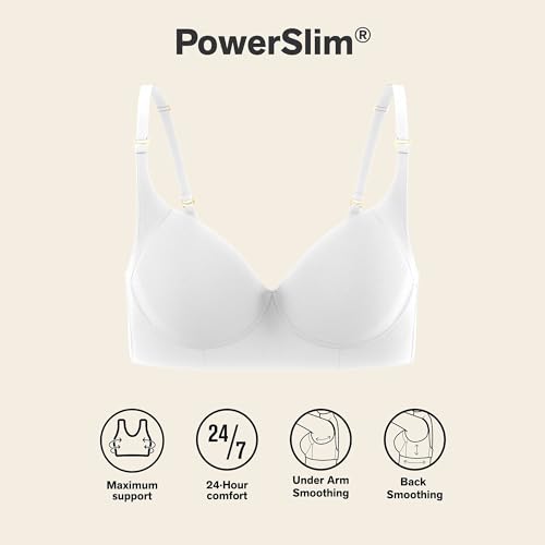 Image of Leonisa High Profile - Back Smoothing Bras for Women, Full Coverage Underwire Bra, Adjustable Hook & Eye Closure