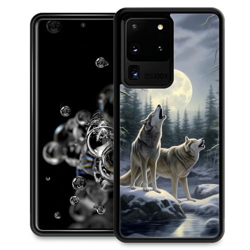 Coque Samsung S20 Ultra loup et lune en TPU antichoc SmaMZ YJ