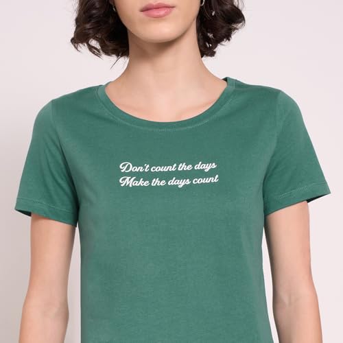 Image of Honey Women's 100% Cotton T-Shirt | Regular Fit | Round Neck | Half Sleeve