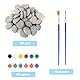 Steine Zum Bemalen Flach 20pcs Steine Bemalen Kieselsteine 4-6cm Gemalter Steine Zum Bemalen Dekosteine Glatte Große Kieselsteine Strand Kiesel Zierkies Kiesel Flache Kieselsteine Zum Basteln