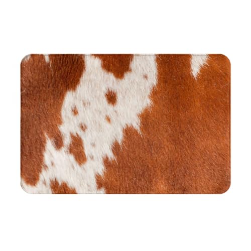 OVGDHWH Cowhide Animal Skin Floor mat Anti-Slip Easy to Clean