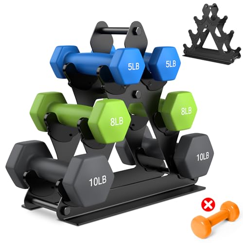 3 Tier Weight Rack for Dumbbells - Compact Weight Holder Small Dumbbell Rack Stand Only Works for Dumbbells 1-15 LBS, Metal Weights Organizer Designed for Child Women Home Gym Exercise