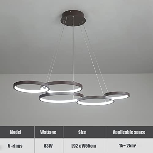 Lampe suspension réglable et dimmable avec télécommande pour salon - 2
