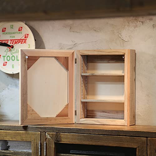 Amazon.co.jp: WOODPRO 古材フレーム ミラー キャビネット Mサイズ 幅