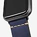 Leather Watch Band, Compatible with Apple Watch 42mm, 44mm, 40mm, 38mm, Matte Finish Genuine Leather Strap, Compatible with Apple Watch Series 4, 3, 2, 1, Edition and Sport (Blue, 42mm / 44mm)