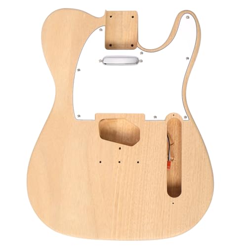 DIY Electric Guitar Kit - Unfinished 6-String TL-Style Build Your Own Guitar with Mahogany Body, Maple Neck & All Accessories Included