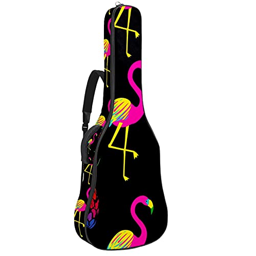 Housse souple pour guitare basse motif exotique rembourré corail