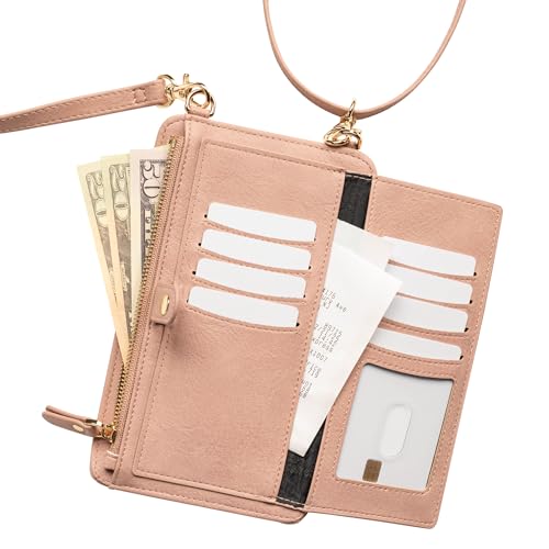 Image of Claasico Crossbody Phone Purse for Women - RFID Phone Case Wallet w /Magnetic Closure & Separate Zipper Pocket Crossbody Bag