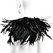 HOMELEX Black Witch Feather Collar Crow Shawl Costume Halloween Swan Wings Accessories Cape for Women