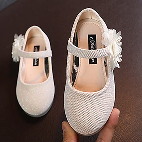 Girls Mary Jane Flat𝐬 with Flower Low Heels Flower Girl Dress Shoes Pump Toddler Girls School Shoes for Toddlers Girls2