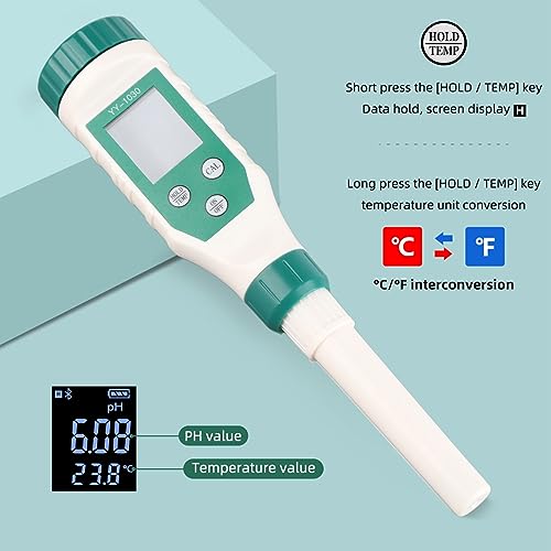 Stylo intelligent ph-mètre numérique Bluetooth YY1030 pour sol - 2