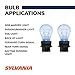 SYLVANIA - 3157 SilverStar Mini Bulb - Brighter and Whiter Light, Ideal for Daytime Running Lights (DRL) and Back-Up/Reverse Lights (Contains 2 Bulbs)