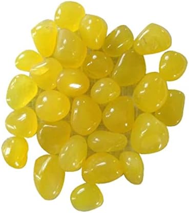 OhhSome [25KG] Yellow Pebbles/Stones for hydroponics/Home Garden/Indoor Plants