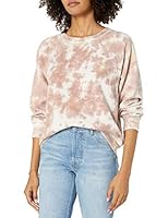The Drop Women's Caroline Raglan Long Sleeve Fleece Sweatshirt Sweater, -Wheat Tie Dye, S
