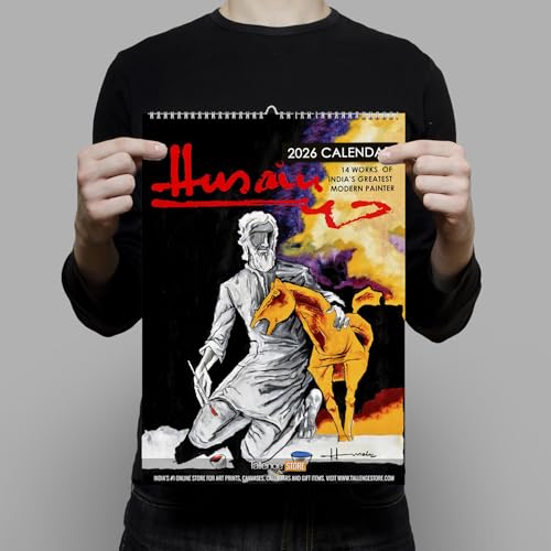 Image of Tallenge - 2026 Wall Calendar - M F Husain - Art By Indian Master - 12 x 17 Inches for Home & Office (Paper, Wall Calendar)