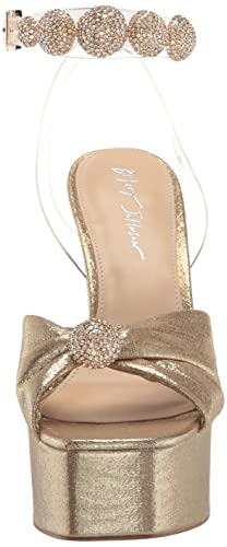 Betsey Johnson Women's Mason Heeled Sandal, Gold, 10 #TOP1