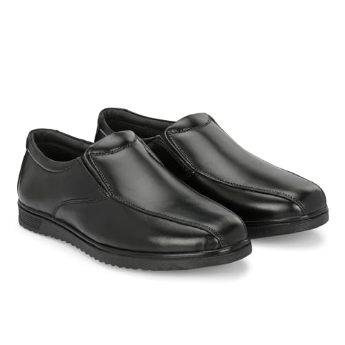 Image of Blue Leather By Centrino Genuine Leather Slip-On Men's Formal Shoe |Stylish with Soft Cushioned Insole |Trendy Non Lace-Up Design |Durable Leather with Anti-Skid Sole | Perfect for Formal Wear (3955)