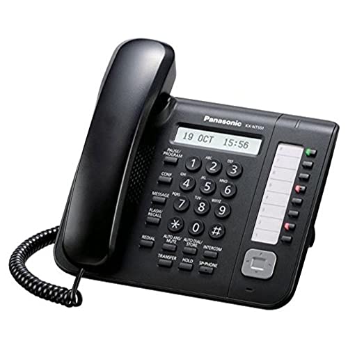 Panasonic KX-NT551 - Teléfono IP (Negro, Terminal con conexión por cable, LCD, 205 mm, 160 mm, 170 mm)