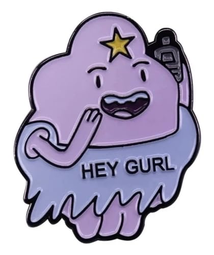 Lumpy Space Princess Hey Gurl Girl Phone Call Whisper Come Along With Me Adventure Time Jake Finn Cartoon Animated TV Show 1.25' Enamel Pin Badge