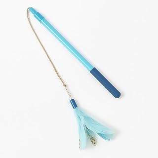 Interactive Cat Wand Toy with Natural Feathers – Extendable & Retractable Teaser Wand for Cats, Durable Telescopic Rod, Fun Exercise Toy for Indoor Cats